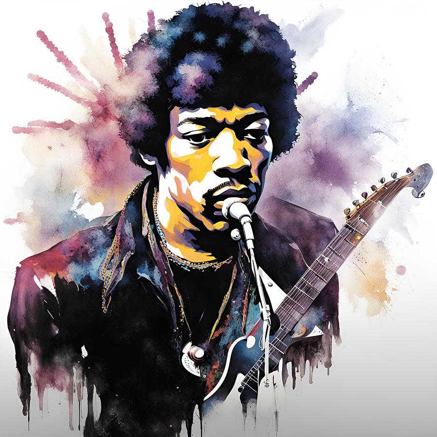 Jimi Hendrix Portrait 2 Painting