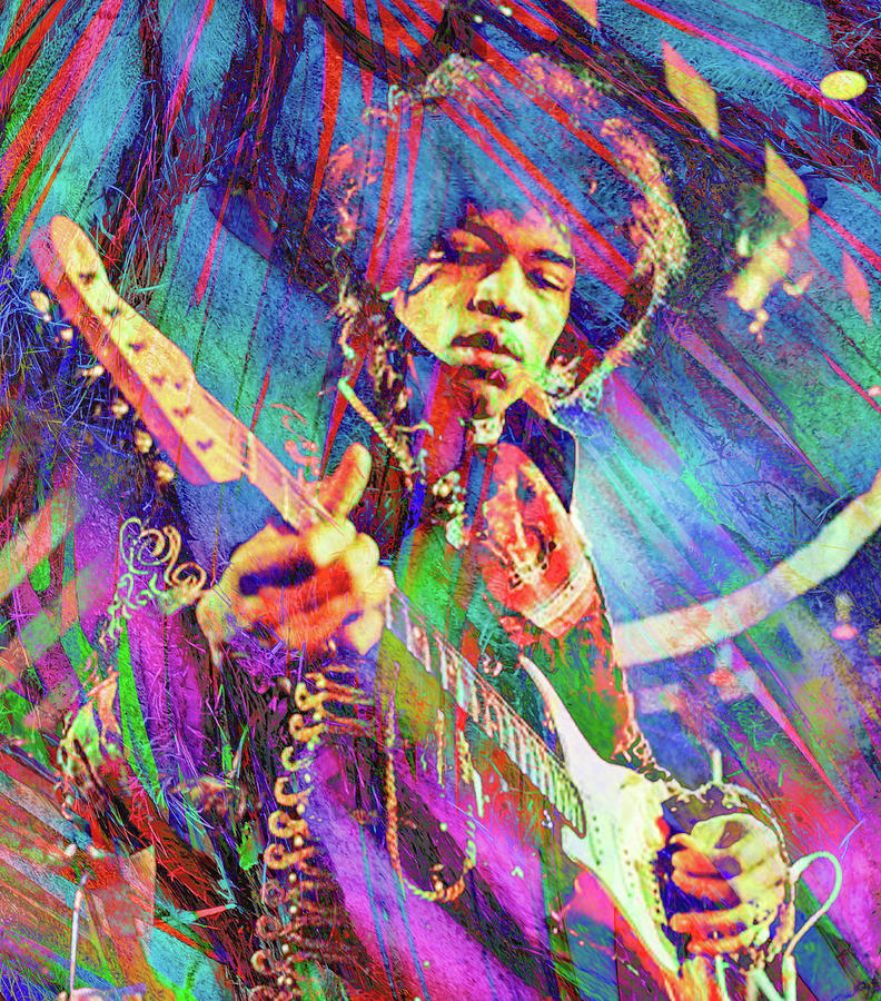 Jimi Hendrix Digital Art by Rob Hemphill