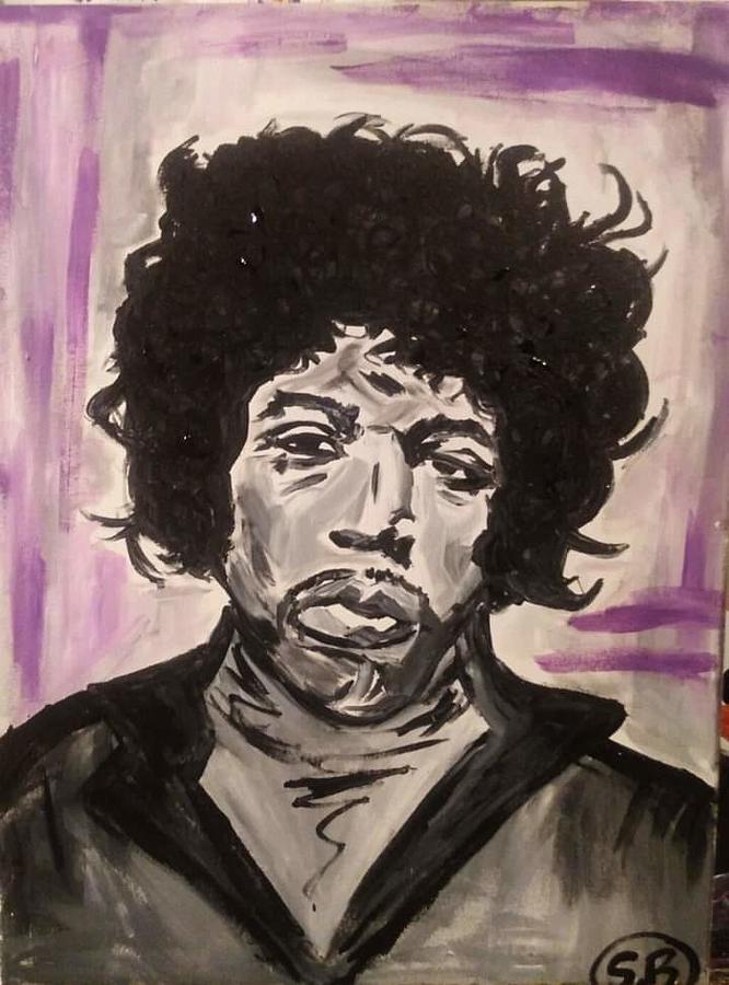Jimi Hendrix Painting by Shemika Bussey