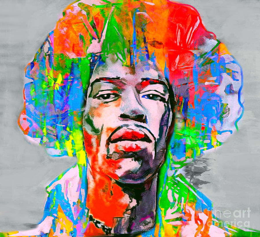 Jimi Hendrix Summer Splash Painting by Felix Von Altersheim