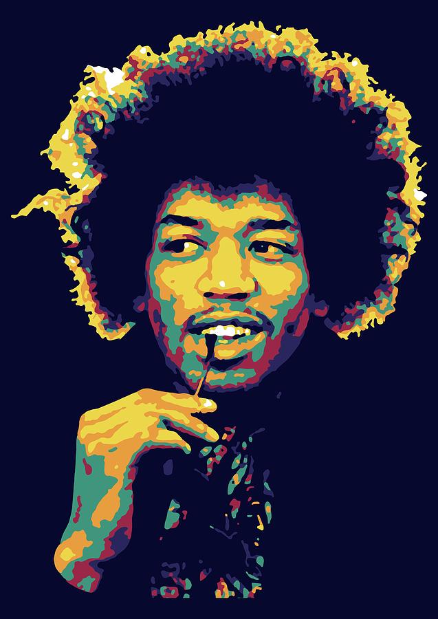 Jimi Hendrix Digital Art by Taurungka Graphic Design | Fine Art America