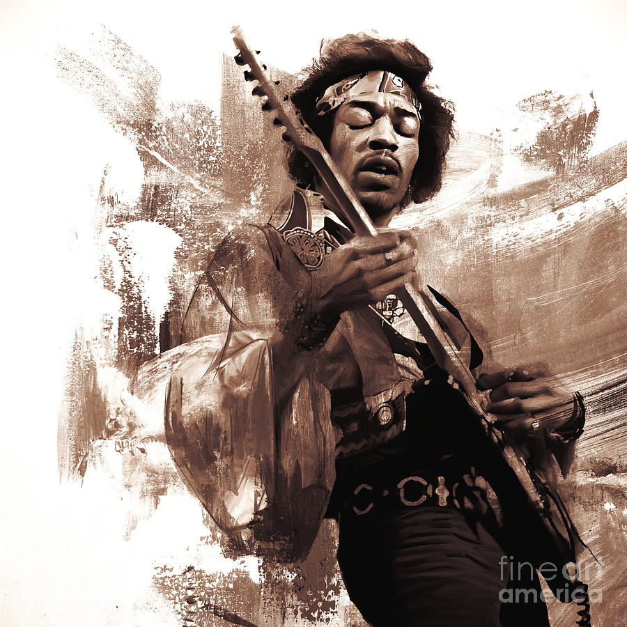 Jimi Hendrix The Rock And Roll Painting