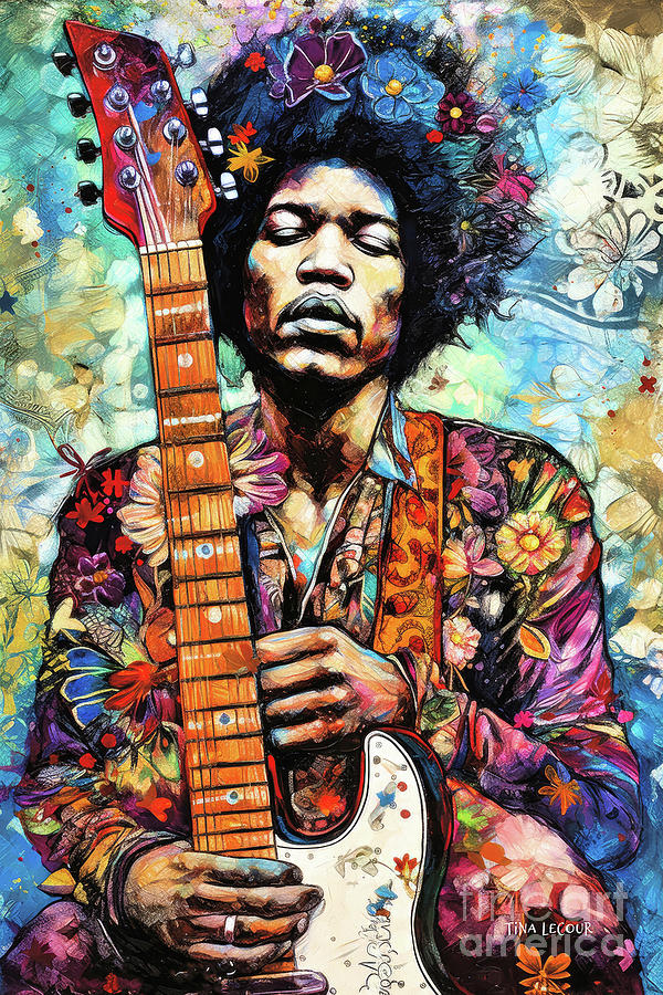 Jimi Hendrix Painting - Jimi Hendrix by Tina LeCour