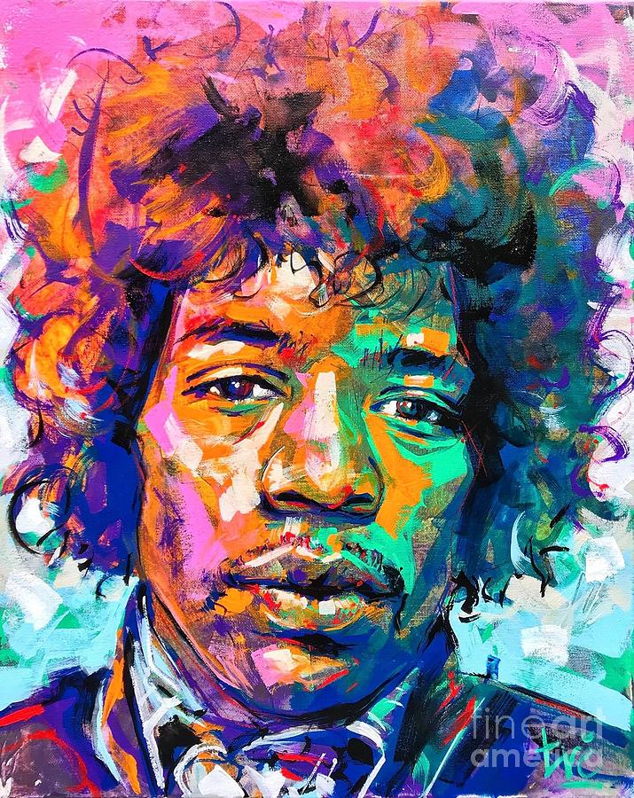 Jimi Hendrix Painting by Tre Taliaferro - Pixels