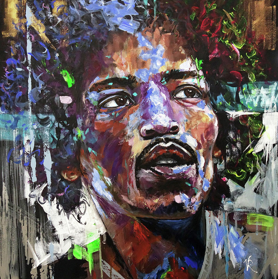 Jimi Hendrix Painting by Viktoriya Richardson - Fine Art America