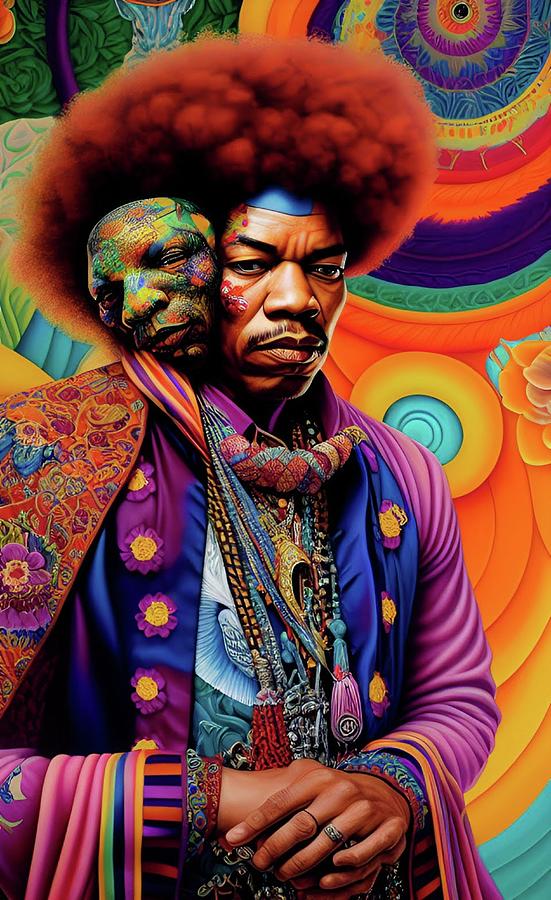 Jimi Hendrix - Voodoo Chile Digital Art By Kwame Inoyone - Fine Art America