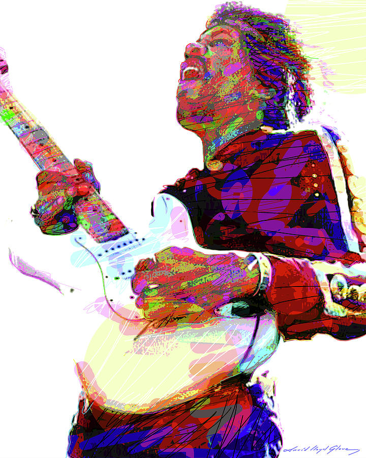 Jimi Hendrix Wails Painting by David Lloyd Glover