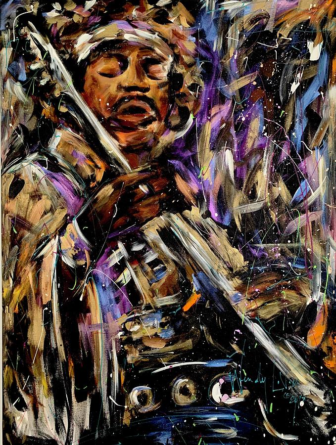 Jimi Hendrix Painting - Jimi Hendrix by Wendy Lovoy