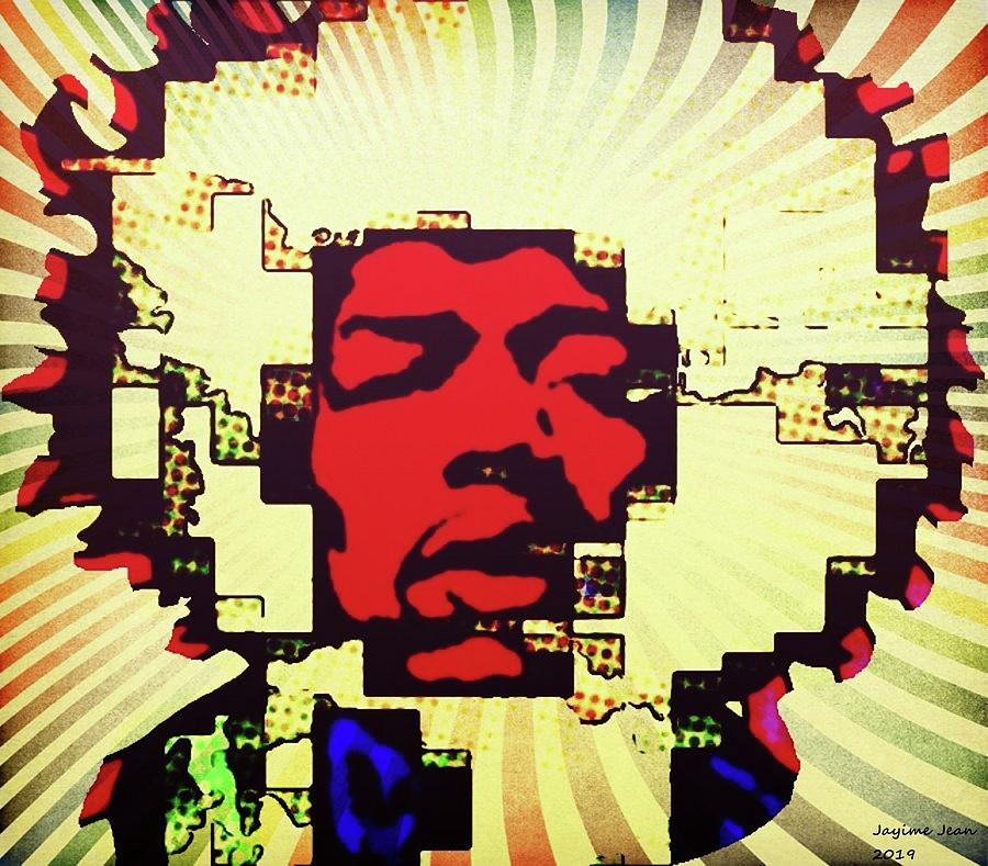 Jimi Here he comes Mixed Media by Jayime Jean