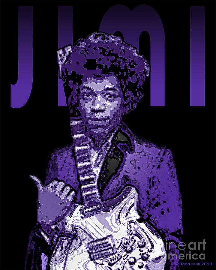 Jimi Hendrix Digital Art - Jimi by Ignatius Graffeo Jimi Hendrix Digital Art - Jimi by Ignatius Graffeo