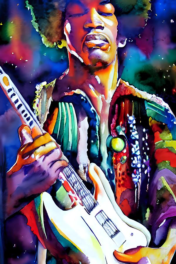 Jimi Hendrix Painting - Jimi by Mauricio Sobalvarro