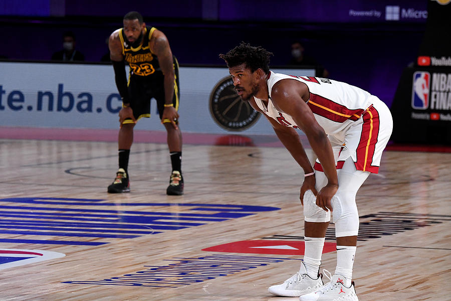 Jimmy Butler and Lebron James Photograph by Andrew D. Bernstein