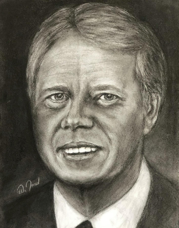 Jimmy Carter 39th U.S. President Drawing by Walter Israel