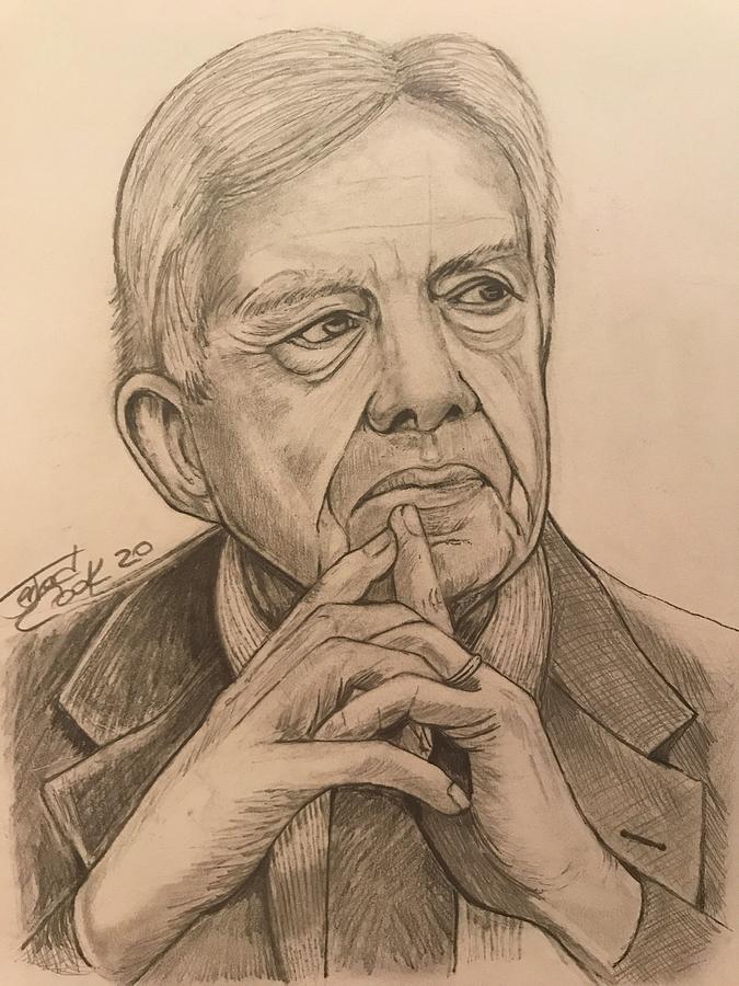 Jimmy Carter Drawing by Jerrod Cook Fine Art America