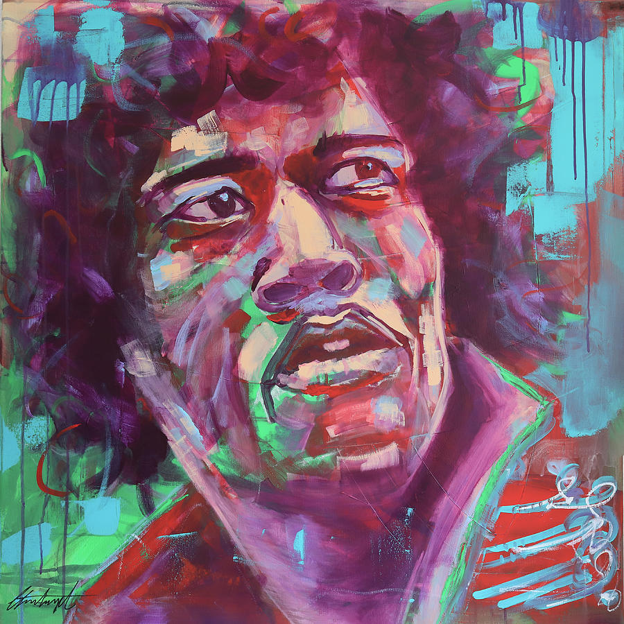 Jimmy Hendrix Painting by Christophe Bojarski - Fine Art America