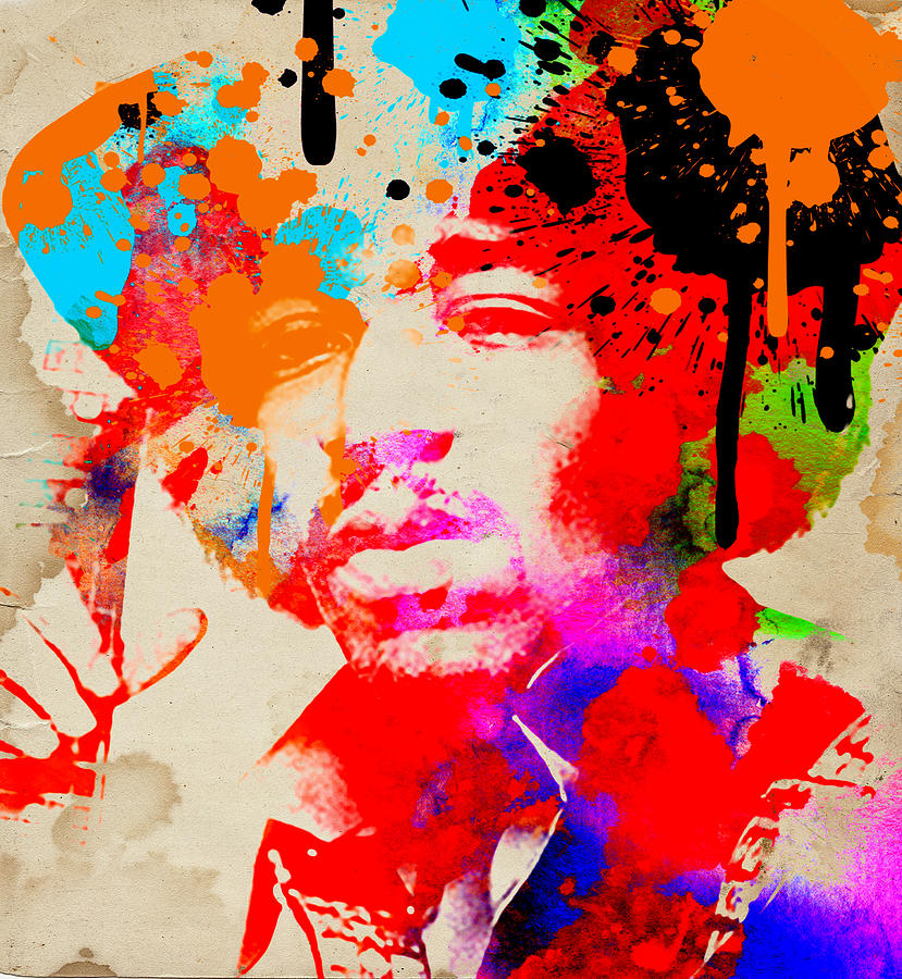 Jimmy Hendrix on ACID TRIPPIN Painting by Robert R Splashy Art Abstract Paintings
