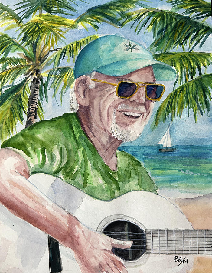 Jimmy in Paradise Painting by Clara Sue Beym