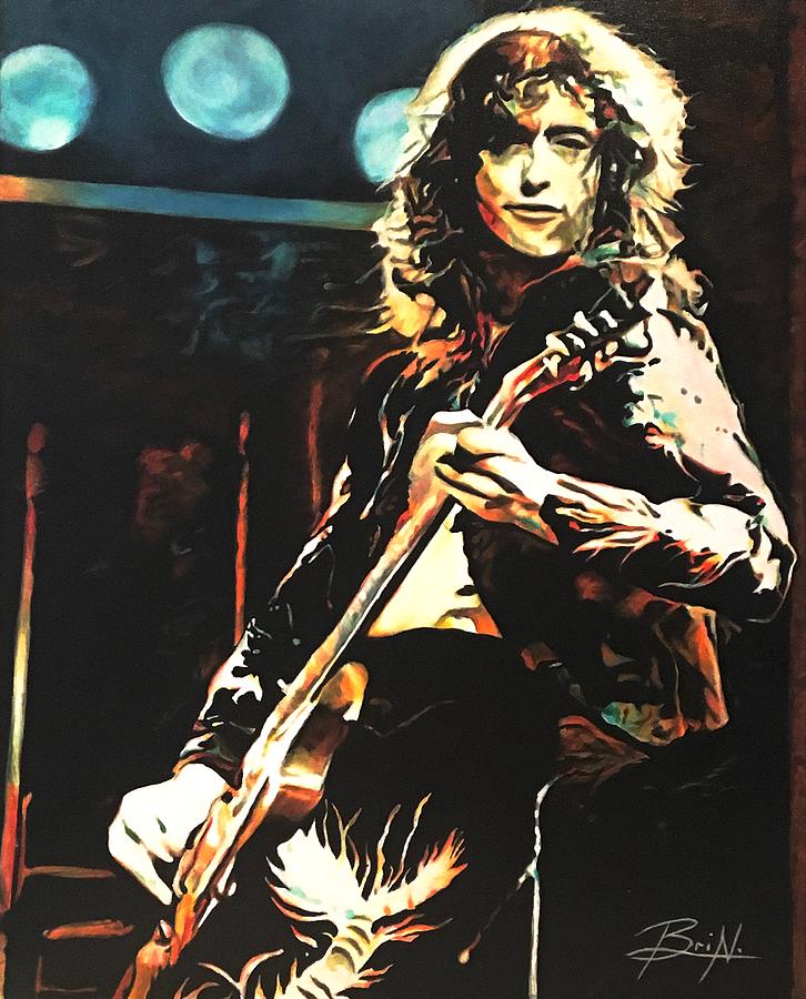 Jimmy Page Painting By Brian Normandeau 