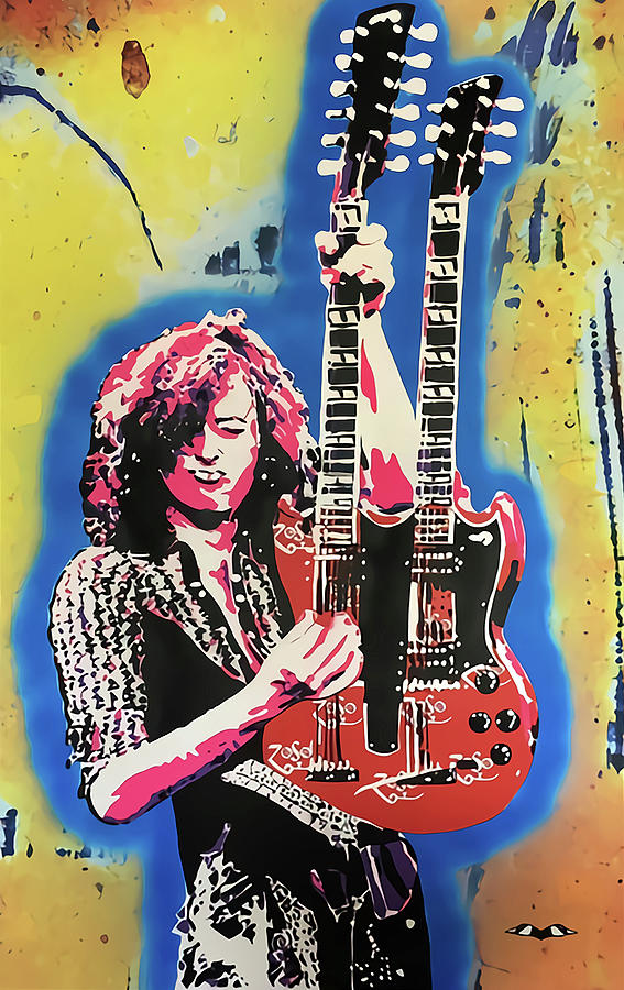 Jimmy page Digital Art by Gustavo Pinto Dias