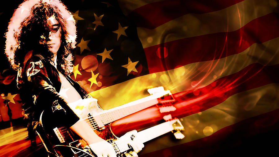 Jimmy Page Digital Art - Jimmy Page of Led Zeppelin by Marvin Blaine