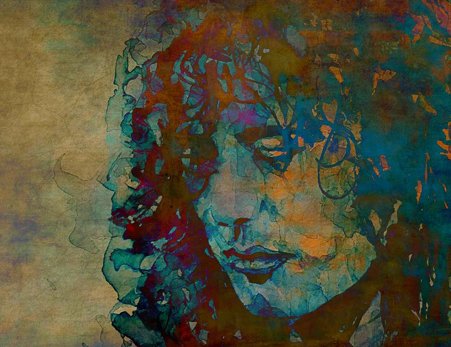Jimmy Page Mixed Media - Jimmy Page - Retro by Paul Lovering