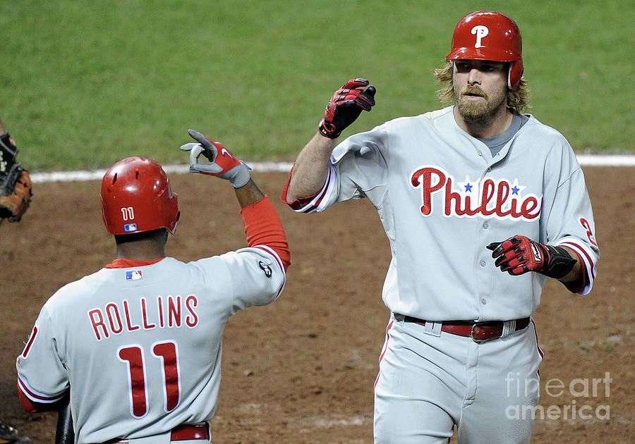 Jimmy Rollins and Jayson Werth Photograph by Harry How