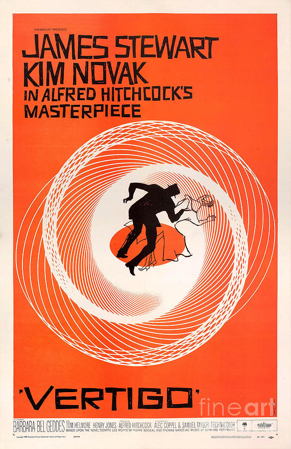 Jimmy Stewart Vertigo Poster Photograph by Action