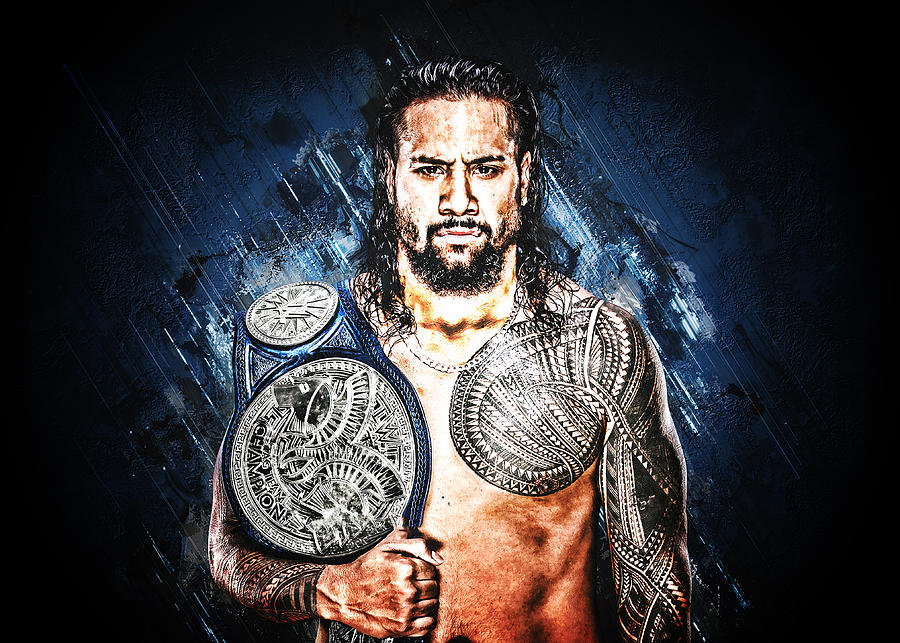 Jimmy Uso WWE The Usos Jonathan Solofa F Digital Art by Yoyo Di