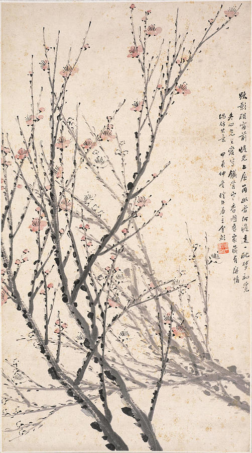 Jin Xinlan 1841 1909 Plum Blossoms Painting