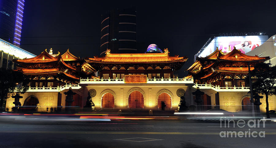 Jing an temple in Shanghai Photograph by Delphimages Photo Creations