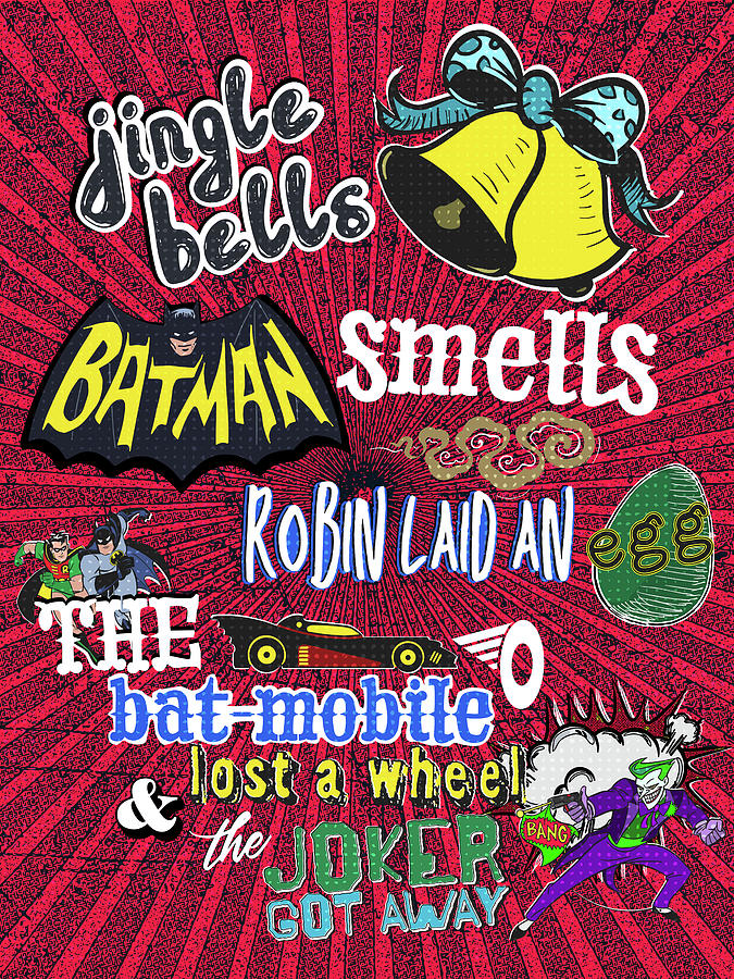 Jingle Bells Batman Smells Digital Art by Christina Rick