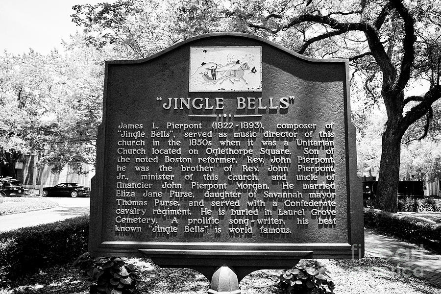 Jingle Bells Historical Marker For James L. Pierpont Troup Square