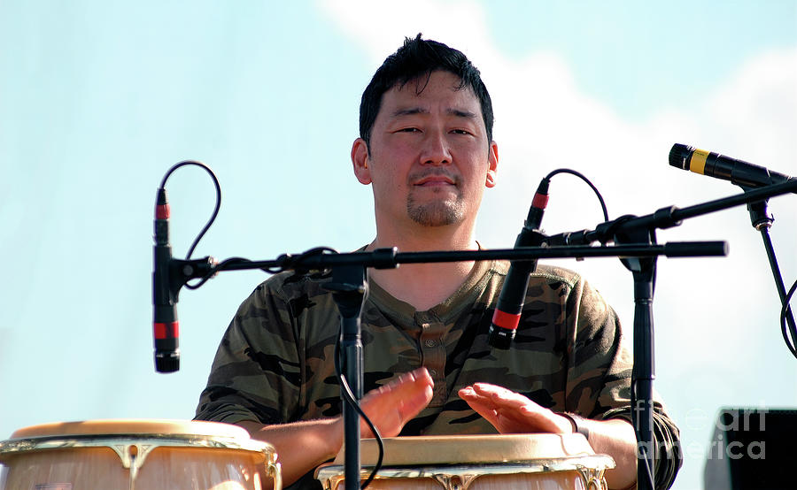 Jiro Yamaguchi on Percussion with Ozomatli Photograph by David Oppenheimer