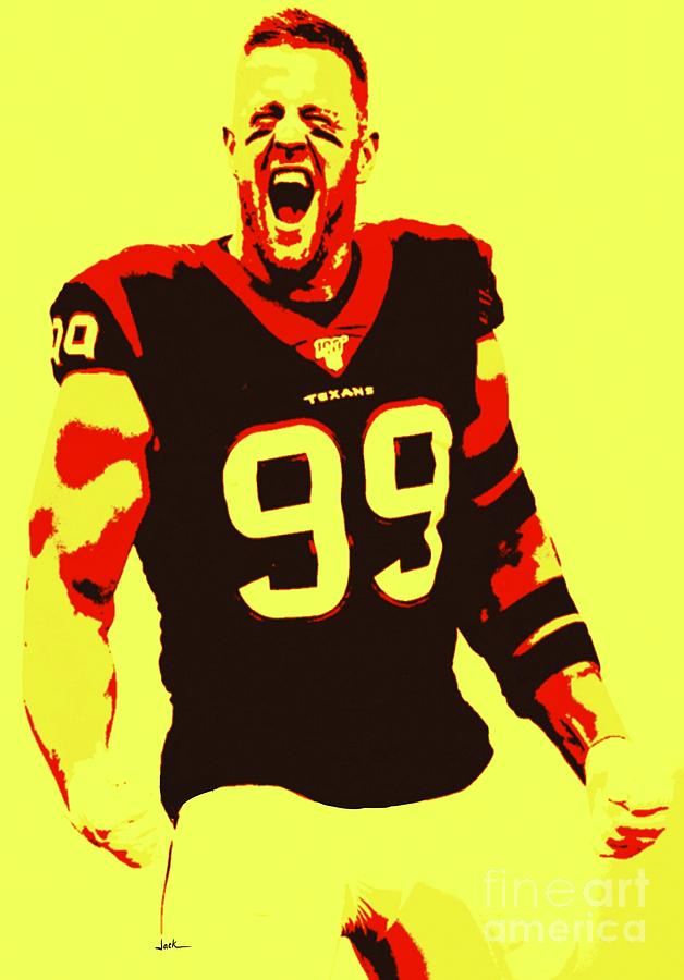 Jj Watt Painting - Jj Watt 2020 by Jack Bunds Jj Watt Painting - Jj Watt 2020 by Jack Bunds