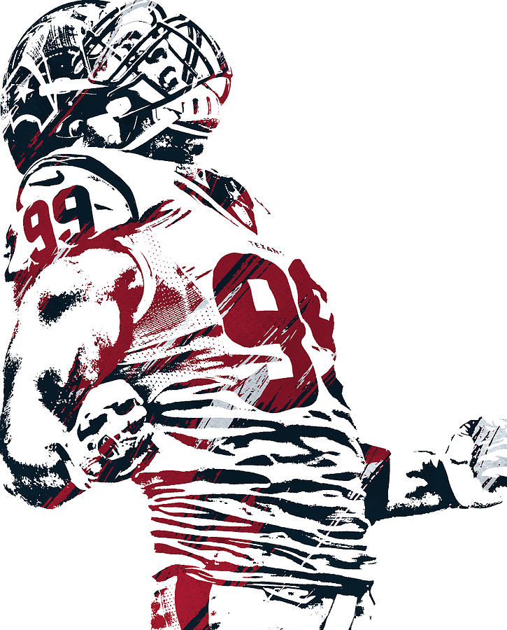 Jj Watt Houston Texans Art 1 Greeting Card