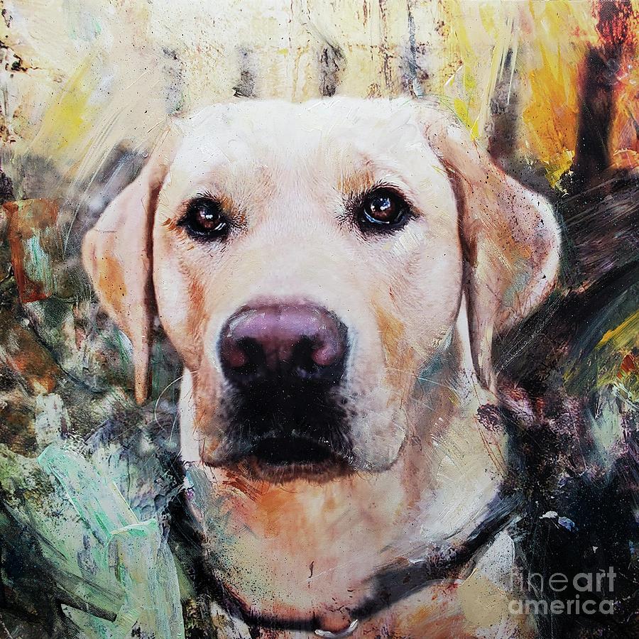 Dog Mixed Media - JJ by William Smith Dog Mixed Media - JJ by William Smith