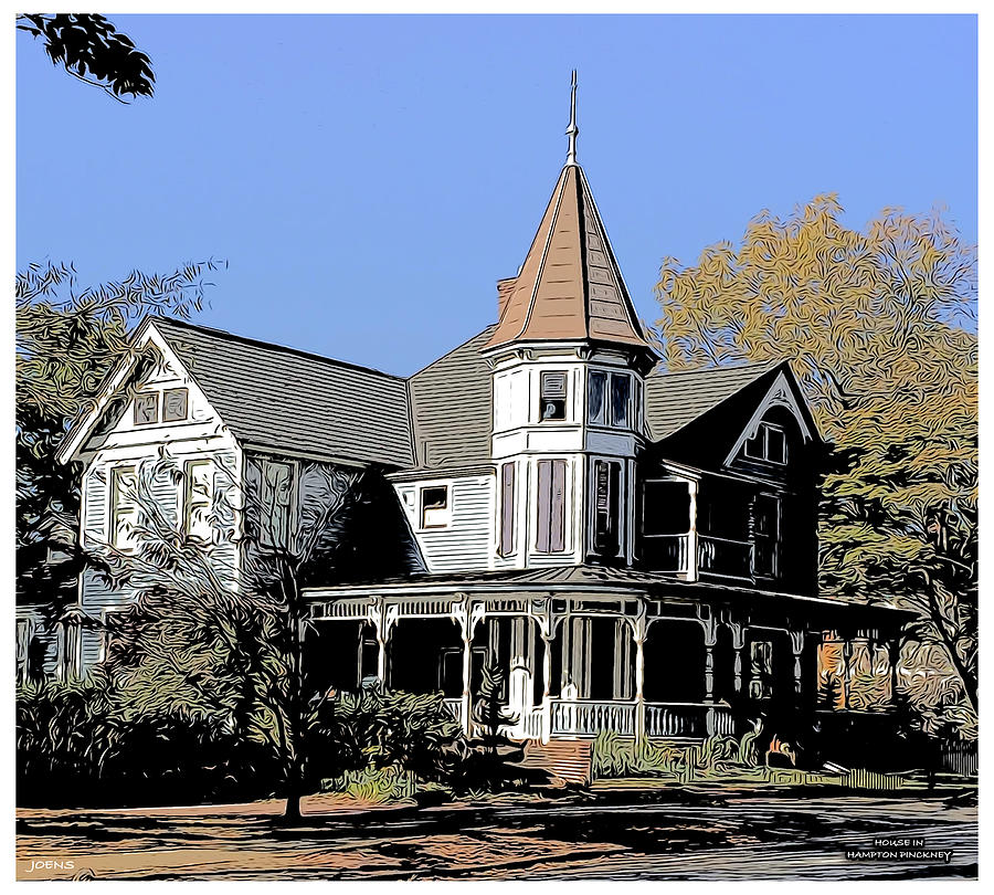 Greenville Digital Art - JM Geer House by Greg Joens Greenville Digital Art - JM Geer House by Greg Joens