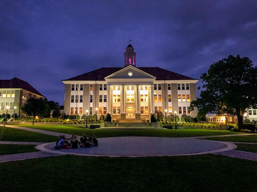 JMU Purple Night on Quad Photograph by Kiran Krishnamurthy - Fine Art ...