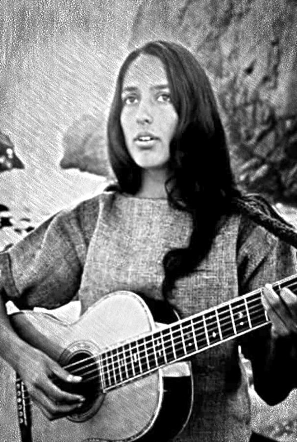 Joan Baez Sketch Art Drawing by Dead Cwtchy | Fine Art America