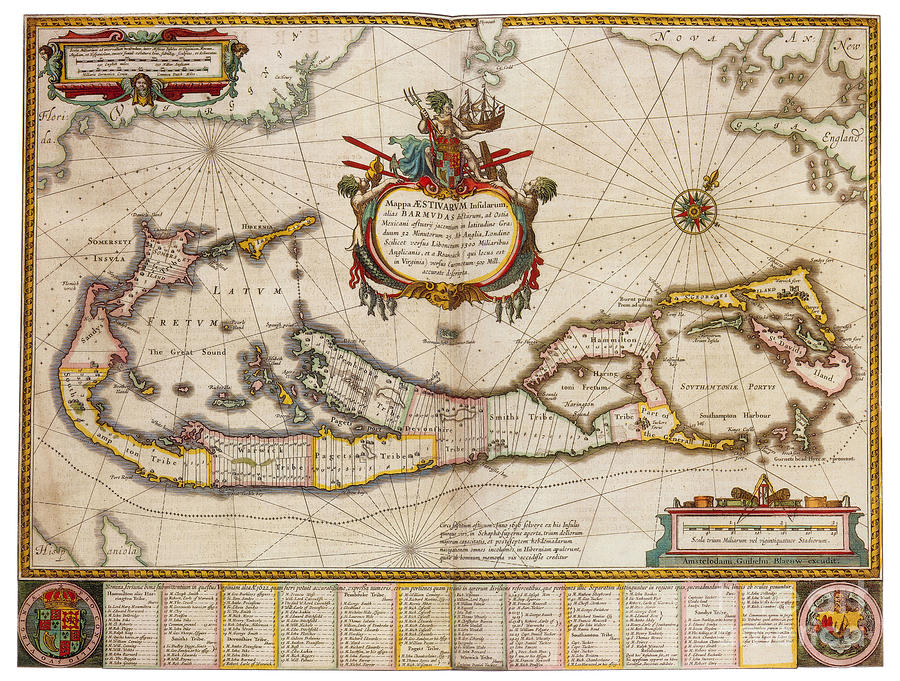 Joan Blaeu, Bermuda Map, 17th Century Photograph by Science Source