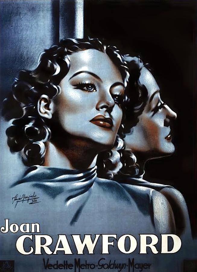 Joan Crawford Mixed Media - Joan Crawford -2 - art by Sergio Gargiulo by Movie World Posters