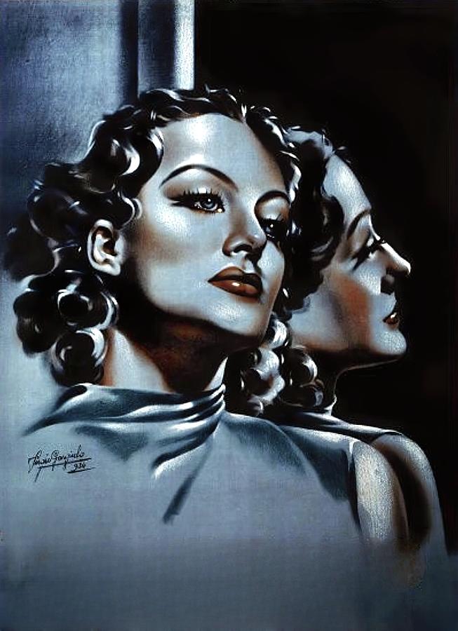 Joan Crawford Painting - Joan Crawford -2 painting by Sergio Gargiulo by Movie World Posters