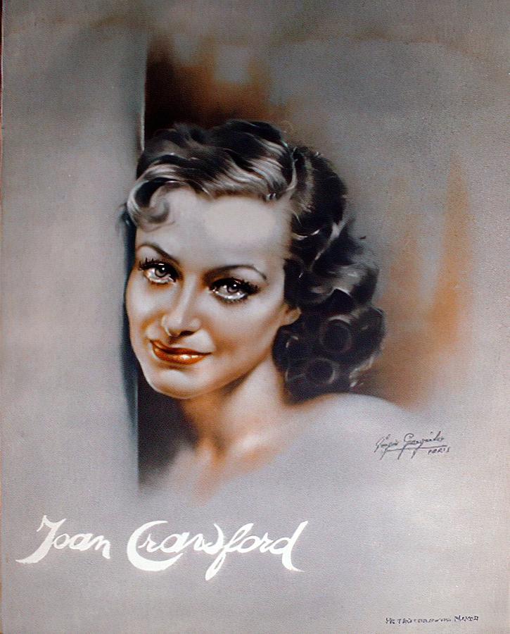 Joan Crawford - art by Sergio Gargiulo Mixed Media by Movie World Posters
