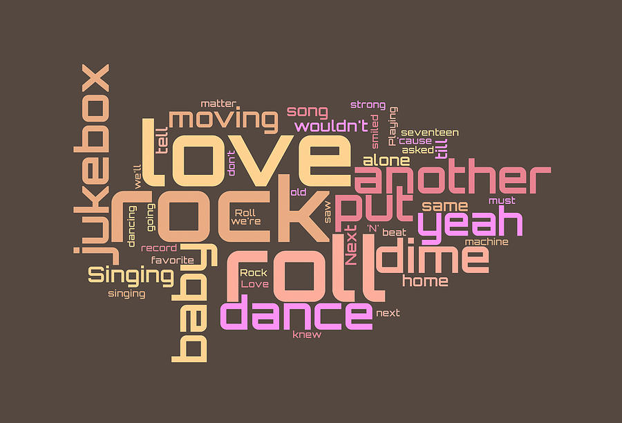 Joan Jett and the Blachearts - I Love Rock n Roll Lyrical Cloud Digital Art by Susan Maxwell Schmidt