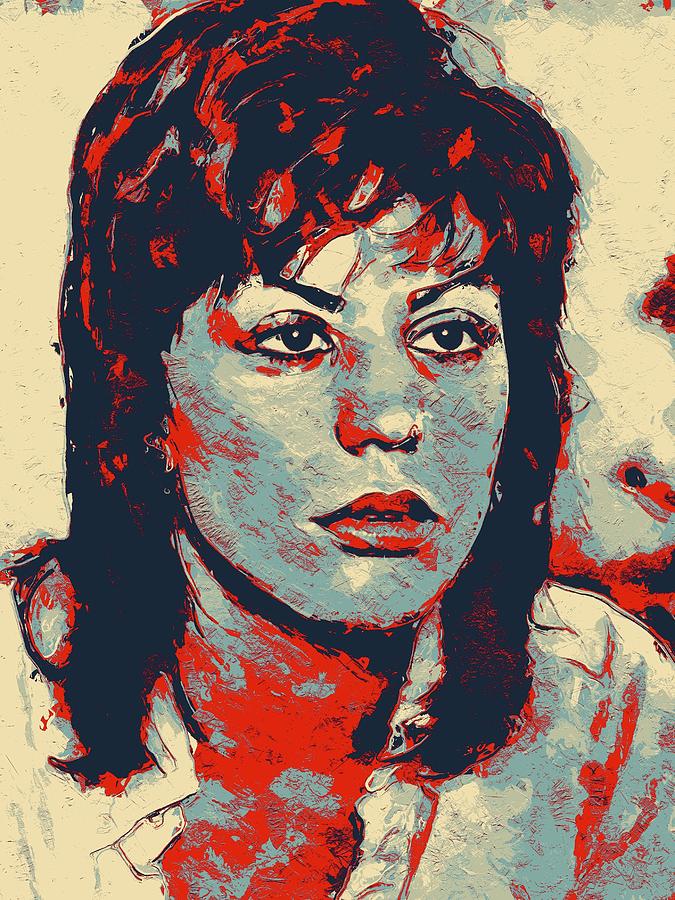 Joan Jett classic red Digital Art by Unexpected Object