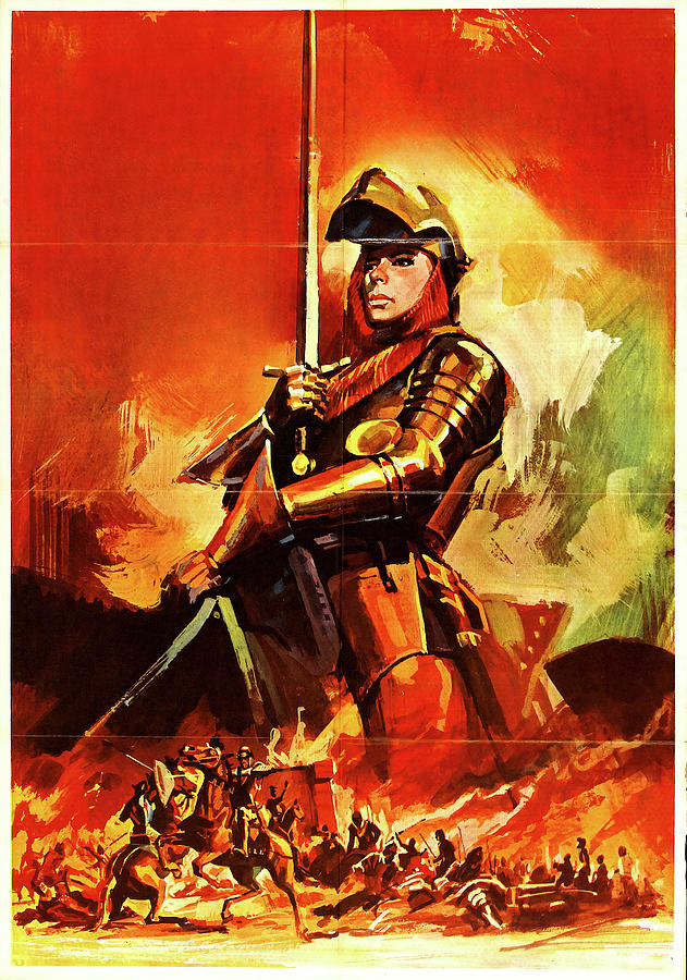 Ingrid Bergman Painting - Joan of Arc, 1948, movie poster painting by Movie World Posters