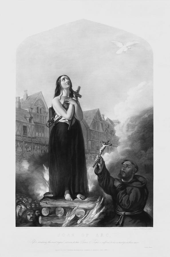 Joan of Arc - A Martyr In Their Cause Drawing by War Is Hell Store