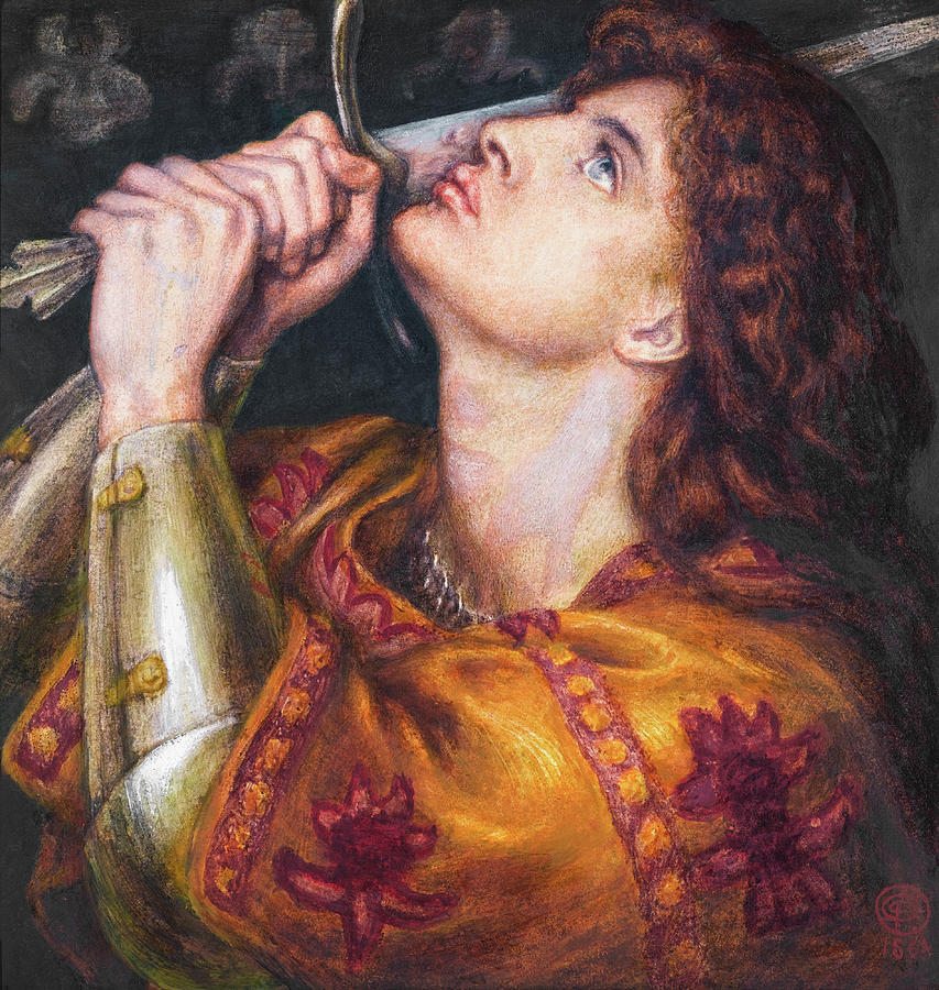 Joan Of Arc Painting - Joan of Arc by Dante Gabriel Rossetti 1882 by Dante gabriel Rossetti