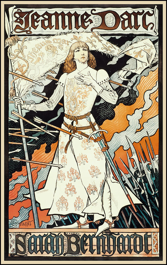 Eugene Grasset Photograph - Joan of Arc Vintage Retro Poster 1890 by Carol Japp