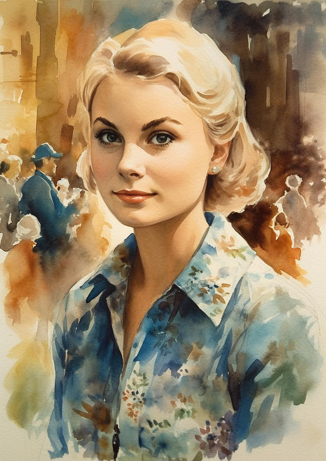 Joanne Woodward 02 Digital Art by Thuy Dinh Thi - Pixels